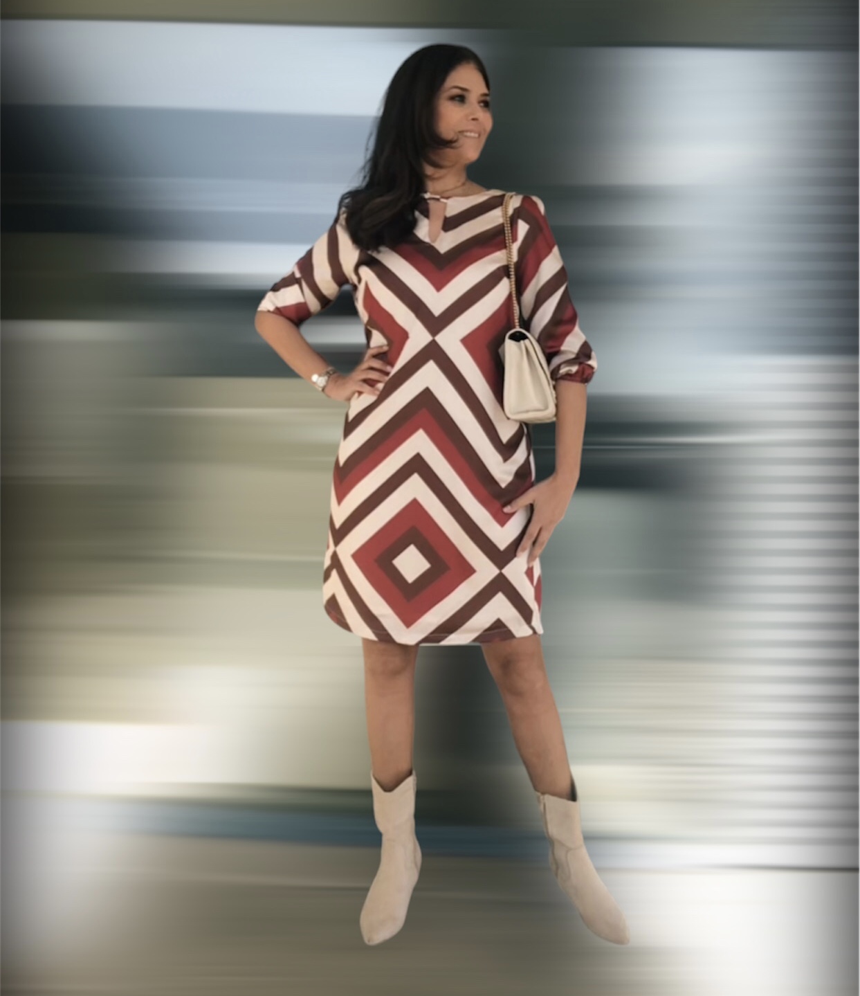 LA vestido geo