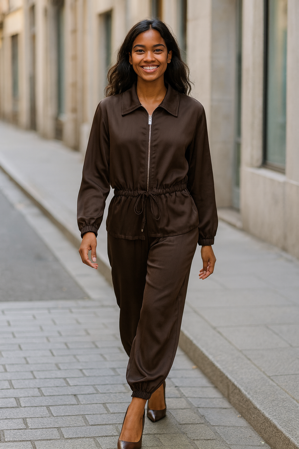 UN Conjunto bombers satinado